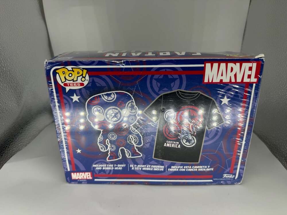 Funko Pop! & Tee Marvel Captain America Art Series Target Exclusive Size XL - Picture 2 of 5